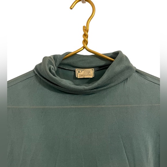L.L.Bean vintage turtle neck teal color 100% silk size Med - Picture 5 of 5